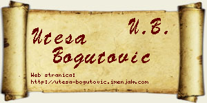 Uteša Bogutović vizit kartica